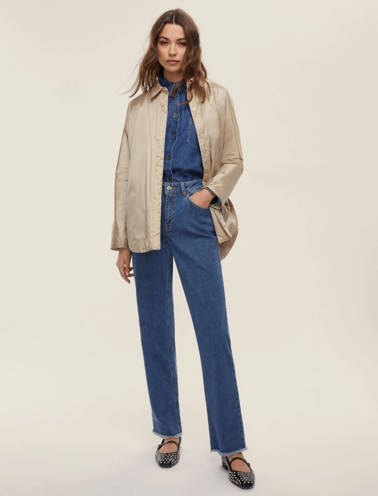 EMME MARELLA giubbino donna camicia imbottita ARIZONA 25250260312 007 BEIGE inverno 2025
