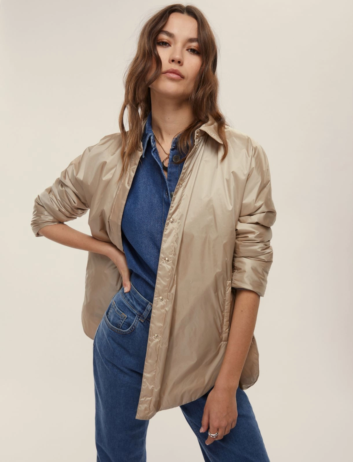 EMME MARELLA giubbino donna camicia imbottita ARIZONA 25250260312 007 BEIGE inverno 2025