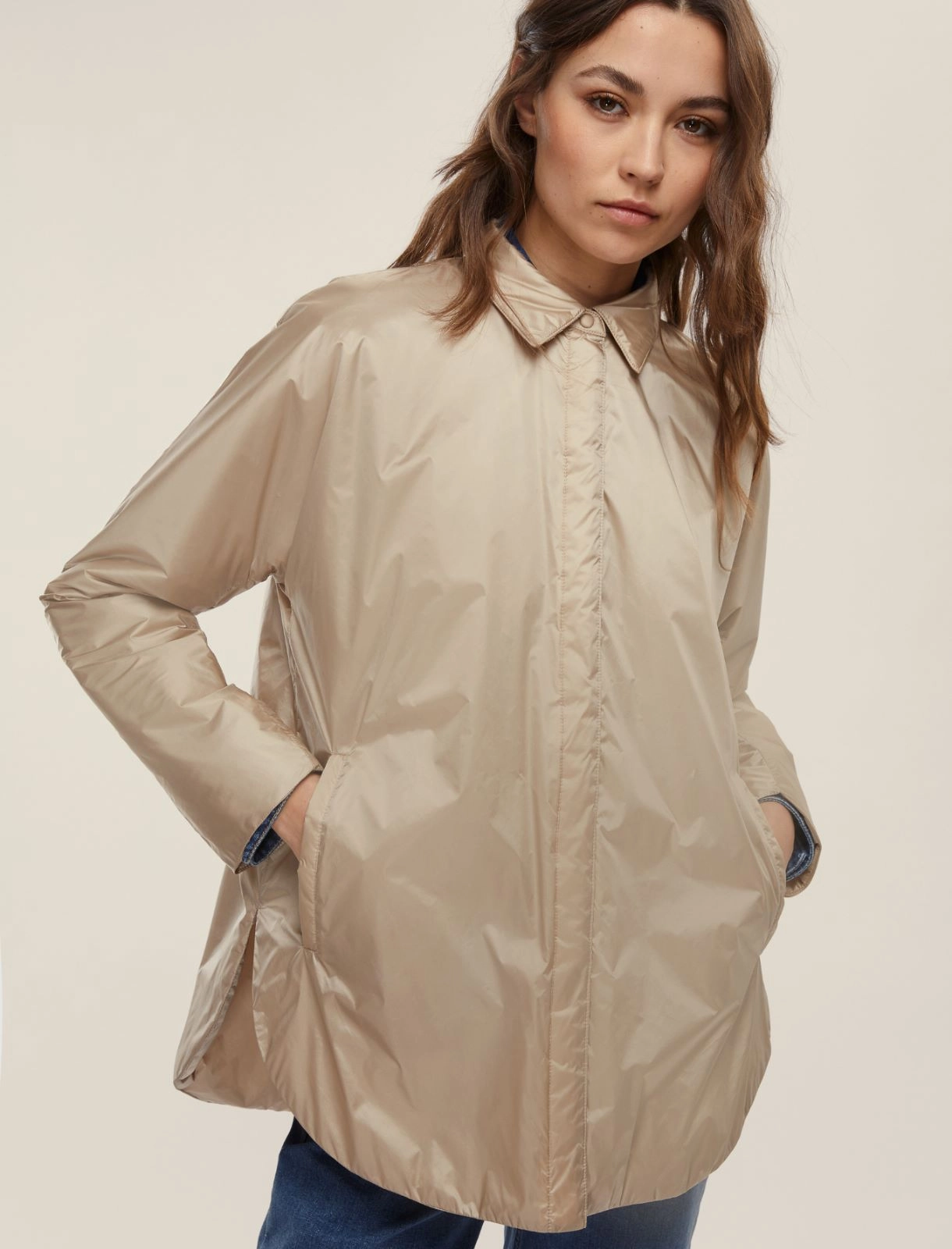 EMME MARELLA giubbino donna camicia imbottita ARIZONA 25250260312 007 BEIGE inverno 2025