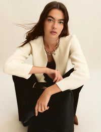 Thumbnail for EMME MARELLA giacca donna corta stuoia EMMMOLI 26150410612 001 PANNA estate 2026