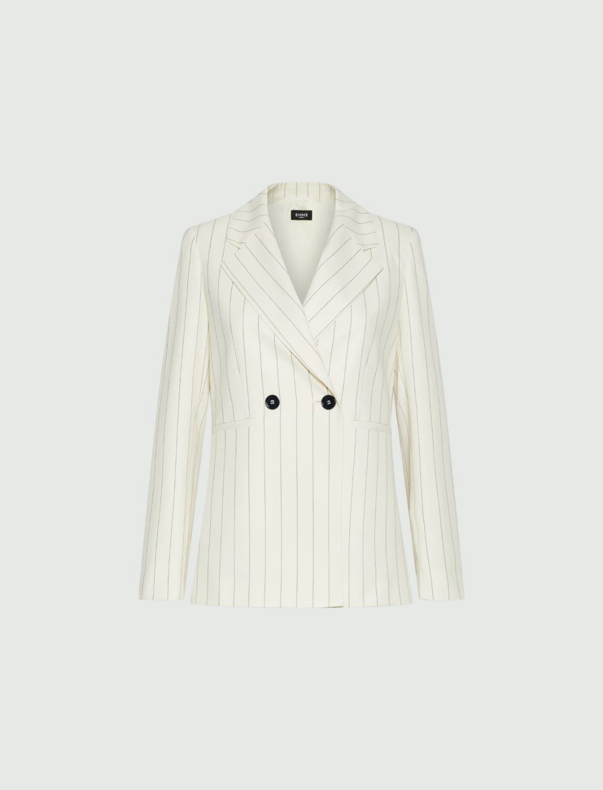 EMME MARELLA giacca donna gessata AGRA1 25150411712 001 PANNA estate 2025