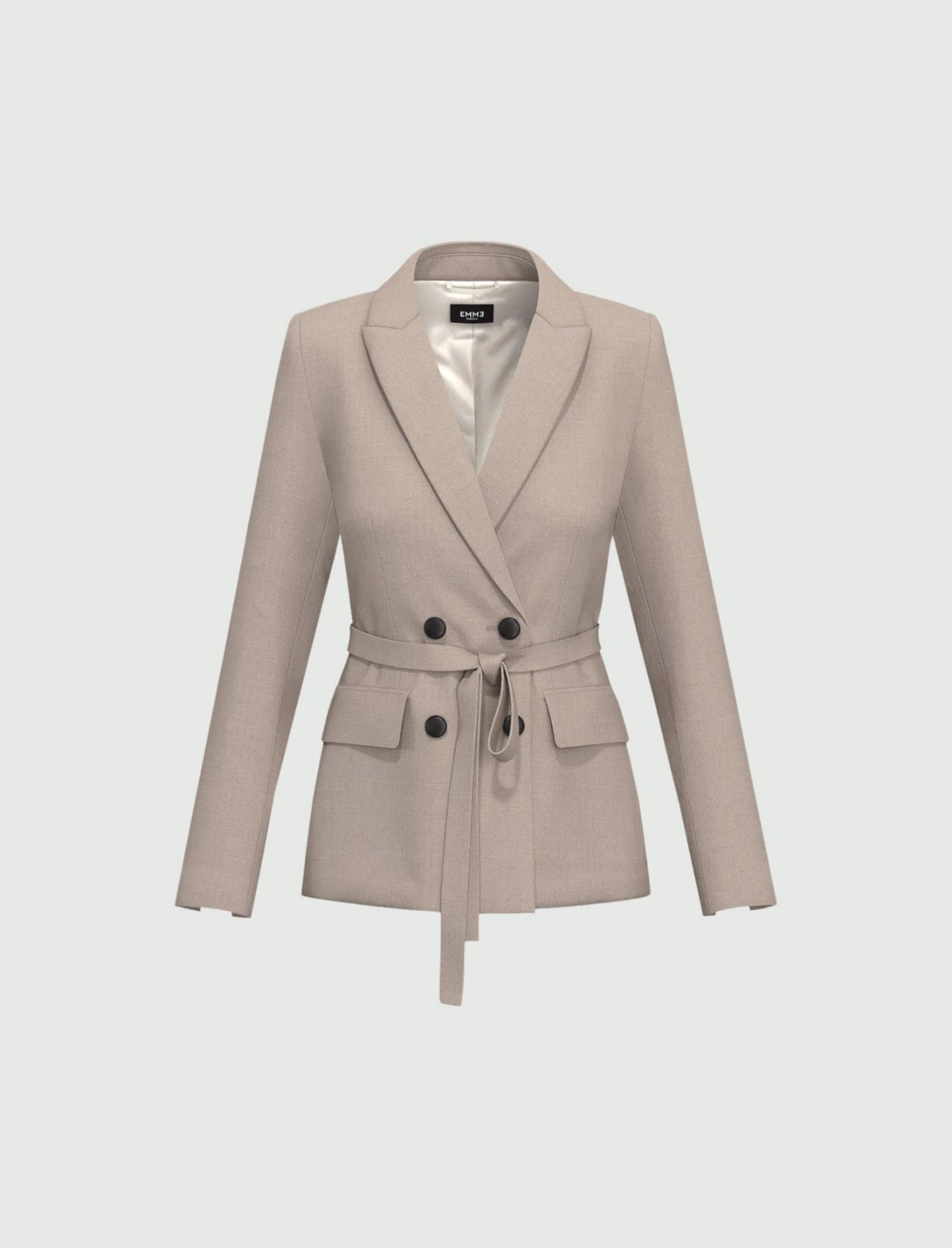 EMME MARELLA giacca donna blazer doppiopetto BELFORD 25250461612 002 BEIGE inverno 2025