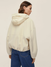Thumbnail for EMME MARELLA cappotto donna bomber cappuccio ERITEA 25250860212 001 PANNA inverno 2025