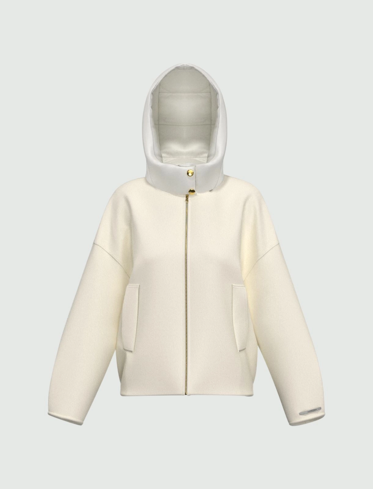 EMME MARELLA cappotto donna bomber cappuccio ERITEA 25250860212 001 PANNA inverno 2025