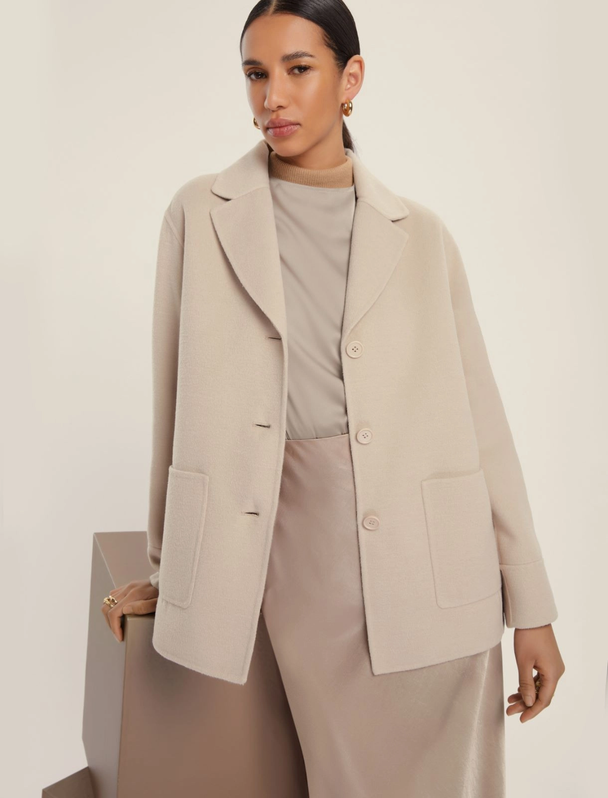 EMME MARELLA cappotto donna giacca PALOS 25250860312 006 BEIGE inverno 2025