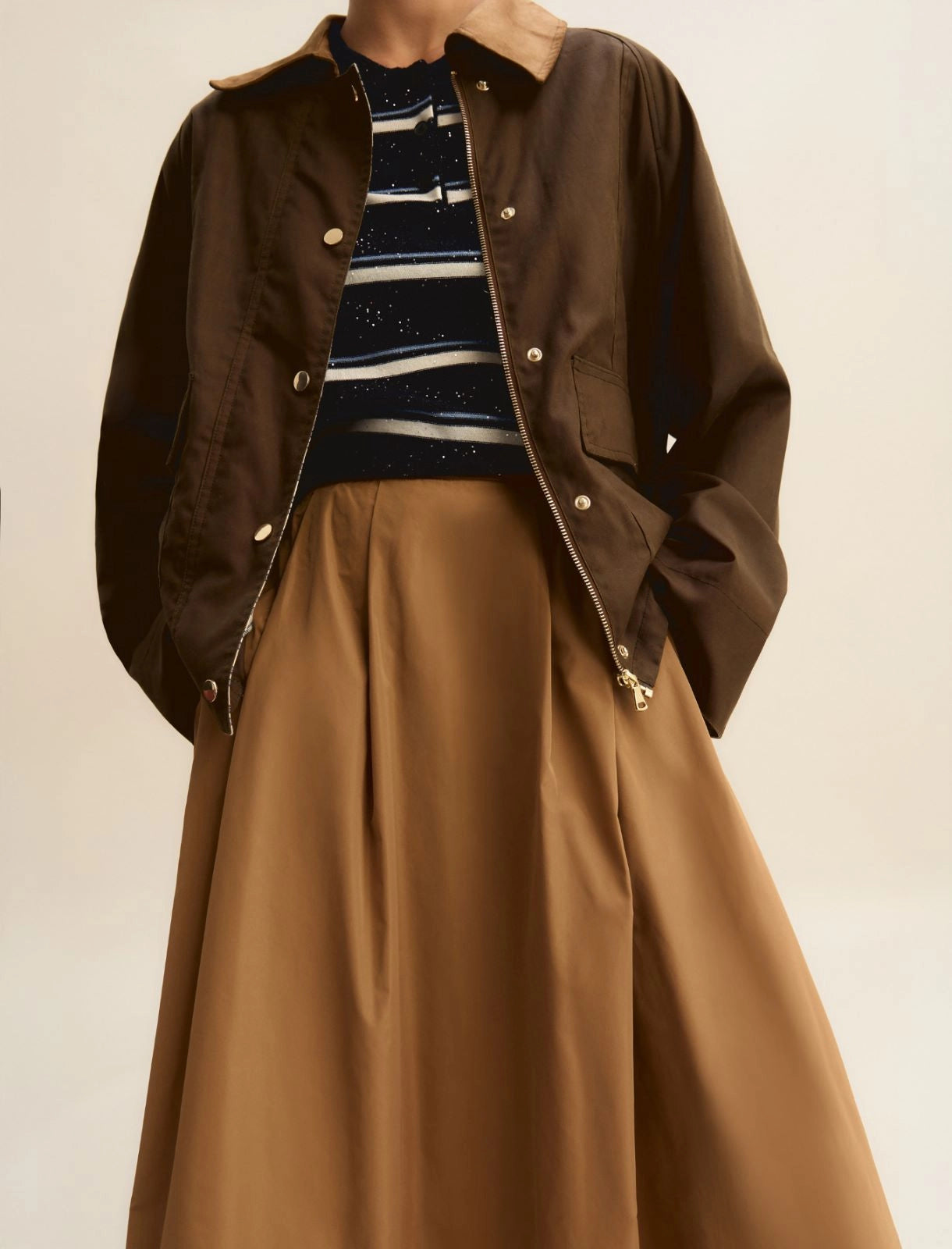 EMME MARELLA gonna donna taffetà tecnico EMMDIVA 26151010312 001 CAMMELLO estate 2026