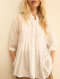 Thumbnail for EMME MARELLA camicia donna mussola cotone seta EMMGIGA 26151111122 001 BIANCO estate 2026