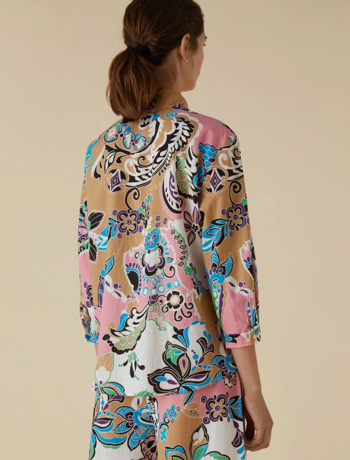 EMME di MARELLA camicia donna lino fantasia ATTICA 24151111922 006 MULTICOLOR estate 2024