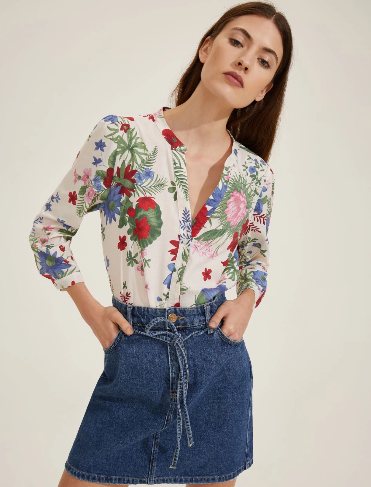 EMME MARELLA camicia donna cotone IOLANDA 25151111922 001 MULTICOLORE estate 2025