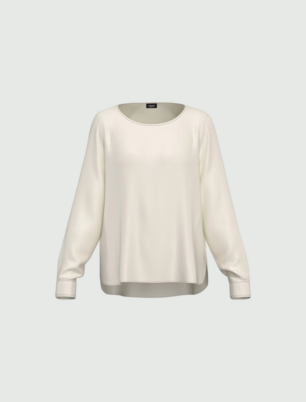 EMME MARELLA camicia donna blusa raso stretch MADERA 25251160412 001 BIANCO inverno 2025