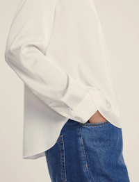 Thumbnail for EMME MARELLA camicia donna blusa raso stretch MADERA 25251160412 001 BIANCO inverno 2025