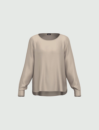 Thumbnail for EMME MARELLA camicia donna blusa raso stretch MADERA 25251160412 002 SABBIA inverno 2025