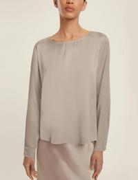 Thumbnail for EMME MARELLA camicia donna blusa raso stretch MADERA 25251160412 002 SABBIA inverno 2025