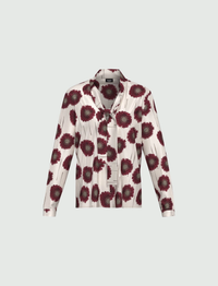 Thumbnail for EMME MARELLA camicia donna blusa  sciarpina FULVIA 25251161412 006 PANNA BORDEAUX inverno 2025