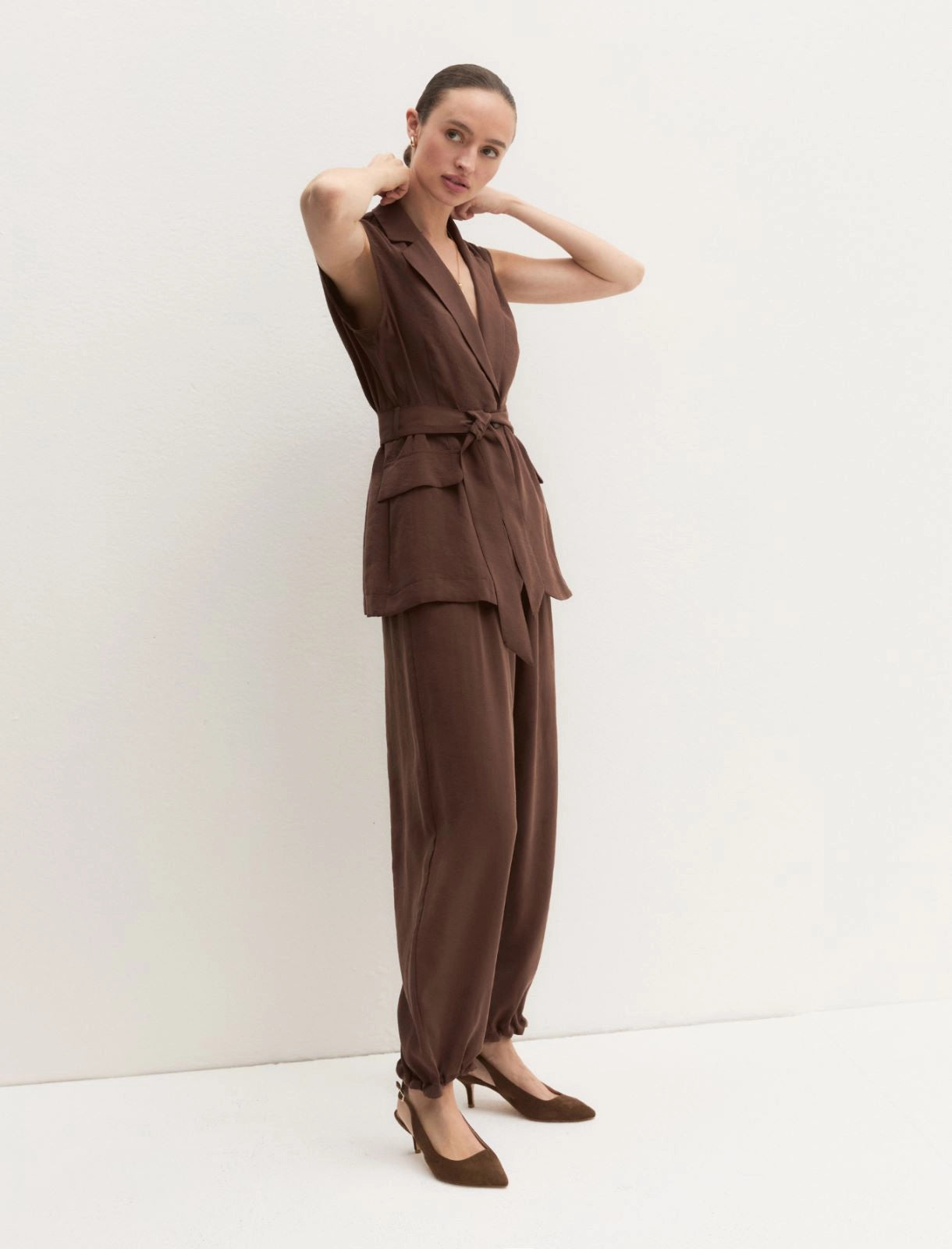 EMME MARELLA pantaloni donna modal EMIORCHE 26151310262 001 MARRONE estate 2026