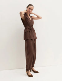 Thumbnail for EMME MARELLA pantaloni donna modal EMIORCHE 26151310262 001 MARRONE estate 2026