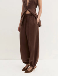 Thumbnail for EMME MARELLA pantaloni donna modal EMIORCHE 26151310262 001 MARRONE estate 2026