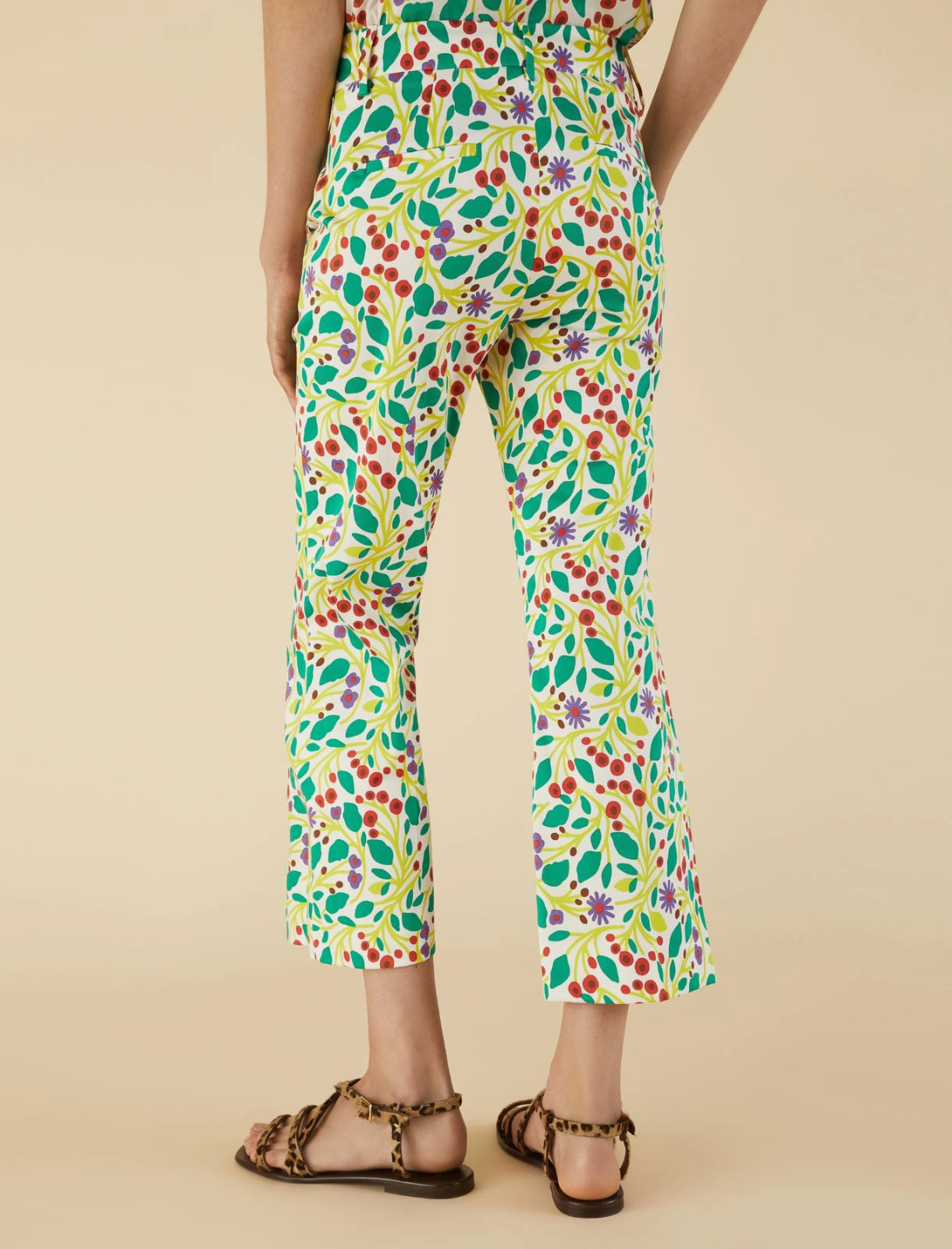 EMME di MARELLA pantaloni donna cotone trombetta VIVETTA 23513107342 001 fantasia MULTICOLOR estate 2023