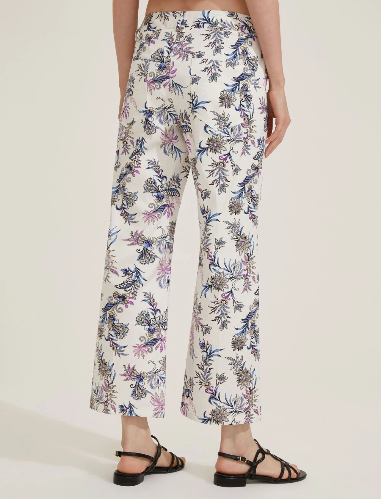 EMME MARELLA pantaloni donna cotone fantasia RAIL 25151311012 001 PANNA estate 2025