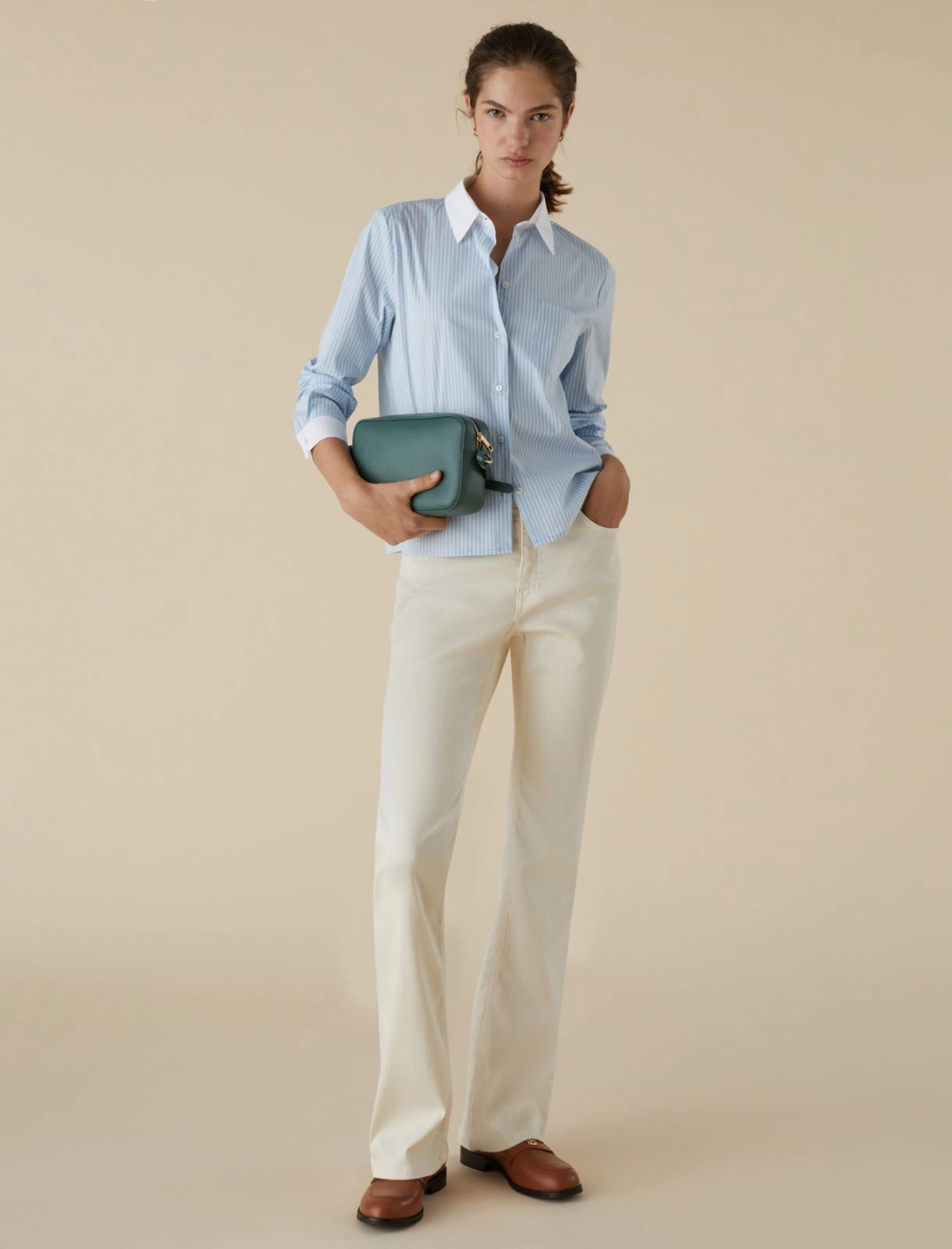 EMME di MARELLA pantaloni donna flare ZANORA 24151311912 001 PANNA estate 2024