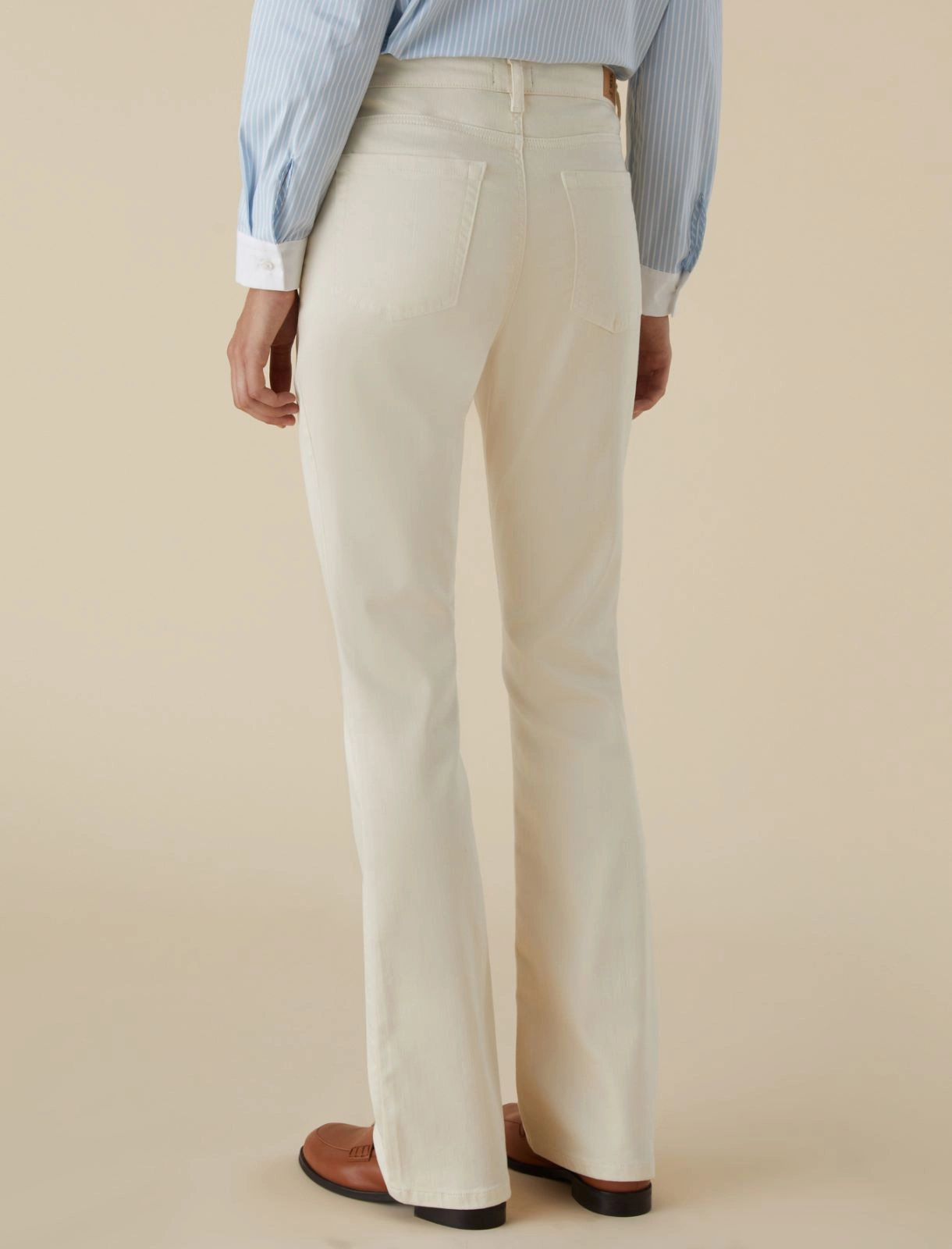 EMME di MARELLA pantaloni donna flare ZANORA 24151311912 001 PANNA estate 2024