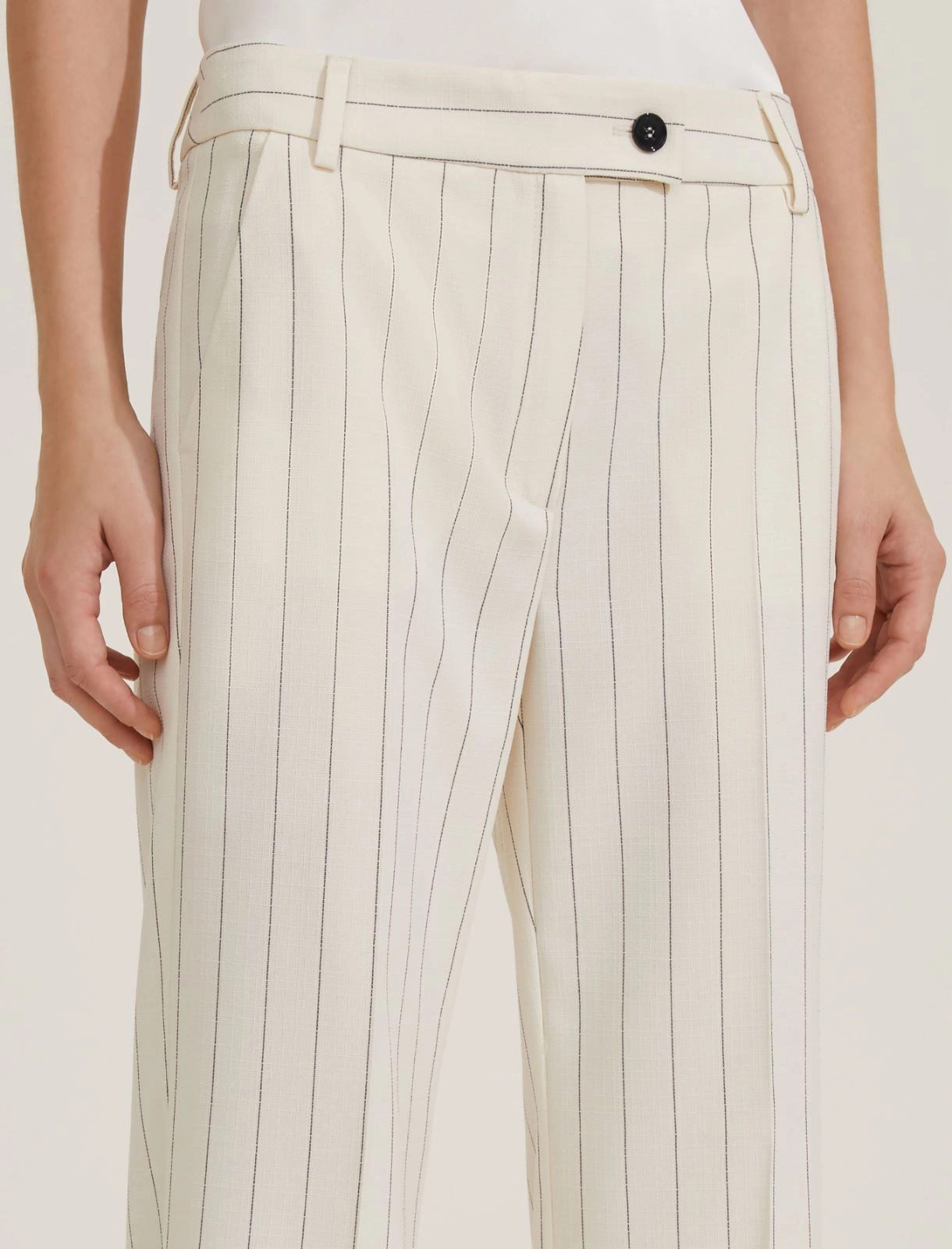 EMME MARELLA pantaloni donna dritto risvolto AGRA2 25151312312 001 PANNA estate 2025