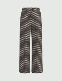 Thumbnail for EMME MARELLA pantaloni donna palazzo raso EMMBAOBAB 26151312412 008 MARRONE PANNA estate 2026