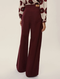 Thumbnail for EMME MARELLA pantaloni donna wide leg TEBE 25251360712 002 BORDEAUX inverno 2025