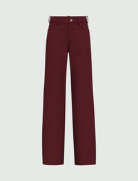 Thumbnail for EMME MARELLA pantaloni donna wide leg TEBE 25251360712 002 BORDEAUX inverno 2025