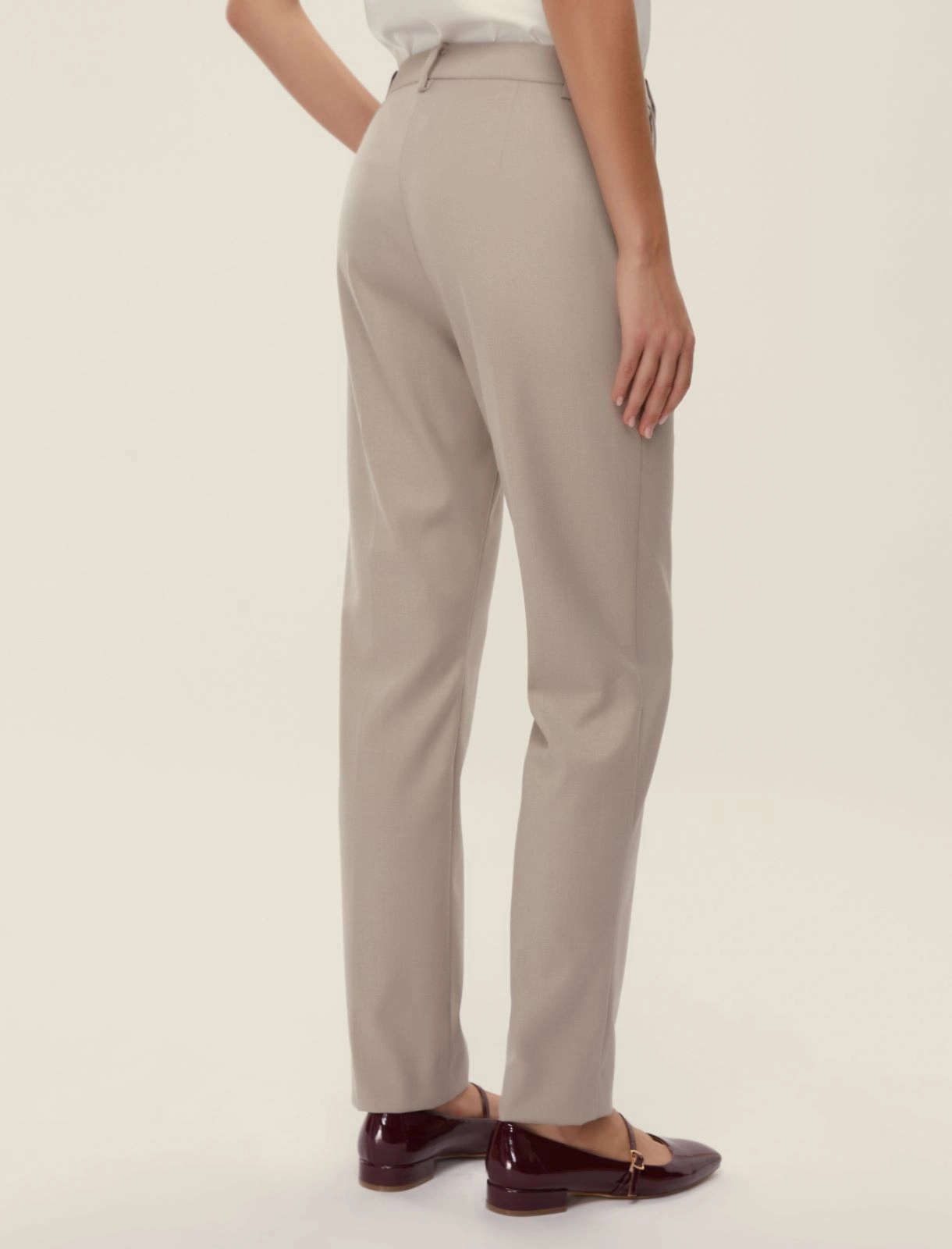 EMME MARELLA pantaloni donna slim CALCIO 25251362812 002 BEIGE inverno 2025