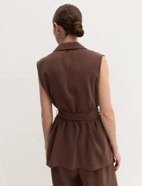 Thumbnail for EMME MARELLA gilet donna giacca smanicata modal EMICLARINO 26151510162 001 MARRONE estate 2026