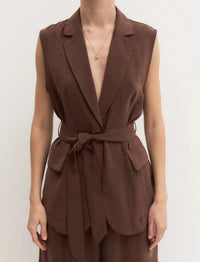 Thumbnail for EMME MARELLA gilet donna giacca smanicata modal EMICLARINO 26151510162 001 MARRONE estate 2026
