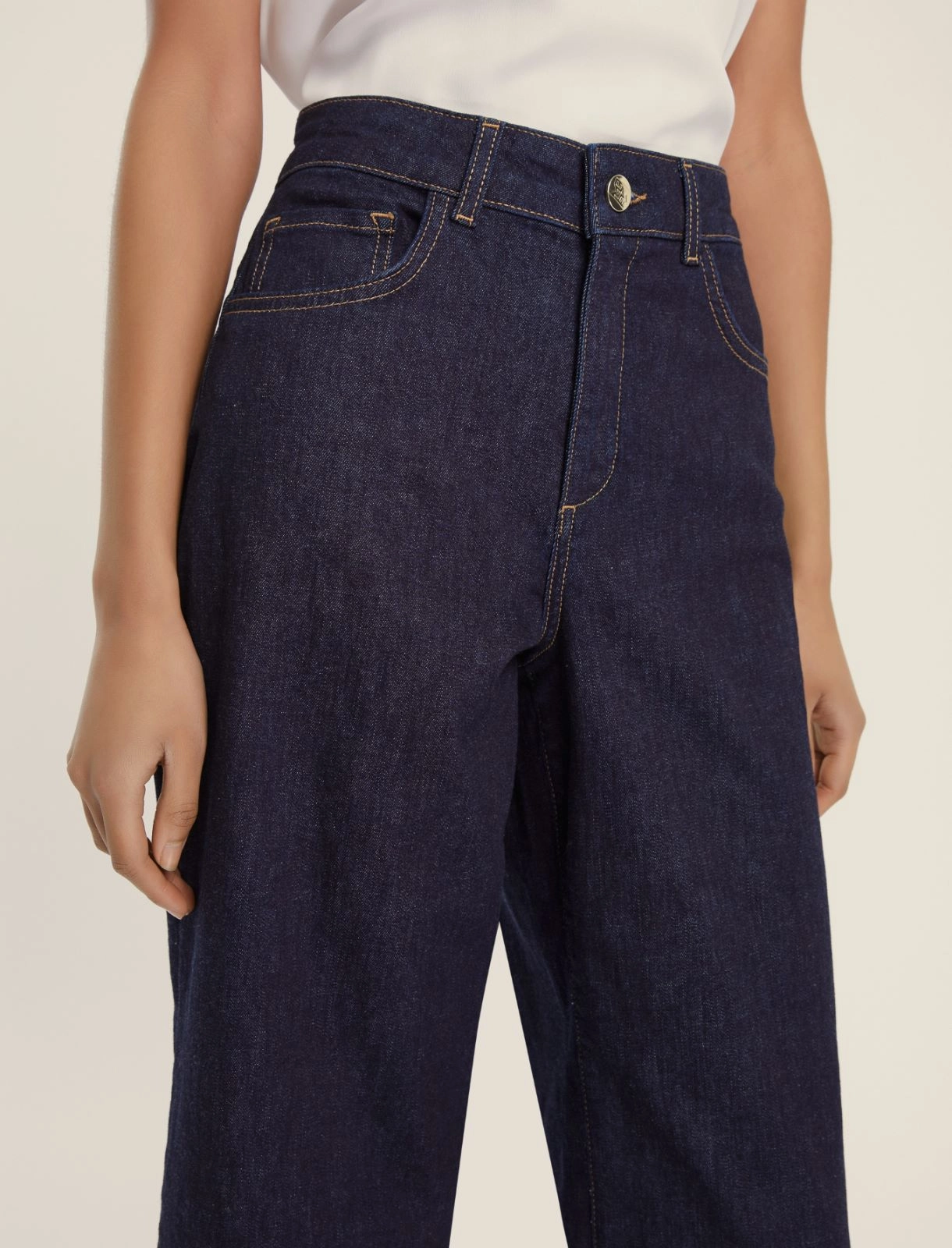 EMME MARELLA pantaloni donna jeans culotte KENTIA 25251860212 001 BLU SCURO inverno 2025