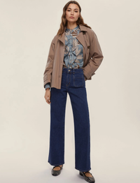 Thumbnail for EMME MARELLA pantaloni donna jeans palazzo wide leg PALMA 25251860312 002 BLU inverno 2025