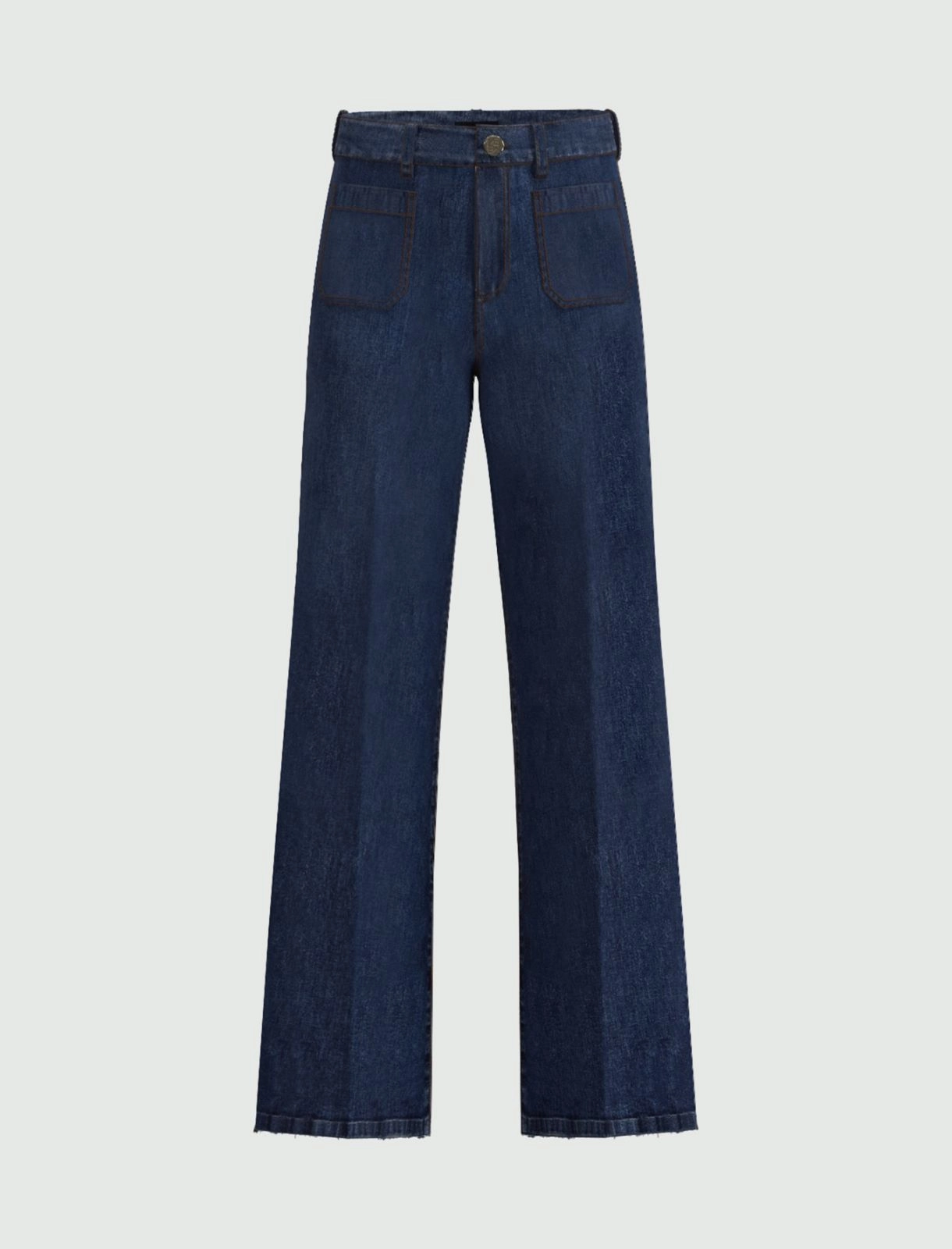 EMME MARELLA pantaloni donna jeans palazzo wide leg PALMA 25251860312 002 BLU inverno 2025