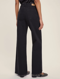 Thumbnail for EMME MARELLA pantaloni donna jeans palazzo wide leg PALMA 25251860312 004 NERO inverno 2025