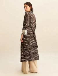 Thumbnail for EMME MARELLA kimono donna lungo fantasia EMMACANTO 26151910312 008 MARRONE PANNA donna estate 2026