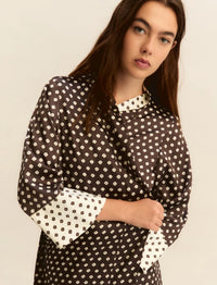 Thumbnail for EMME MARELLA kimono donna lungo fantasia EMMACANTO 26151910312 008 MARRONE PANNA donna estate 2026