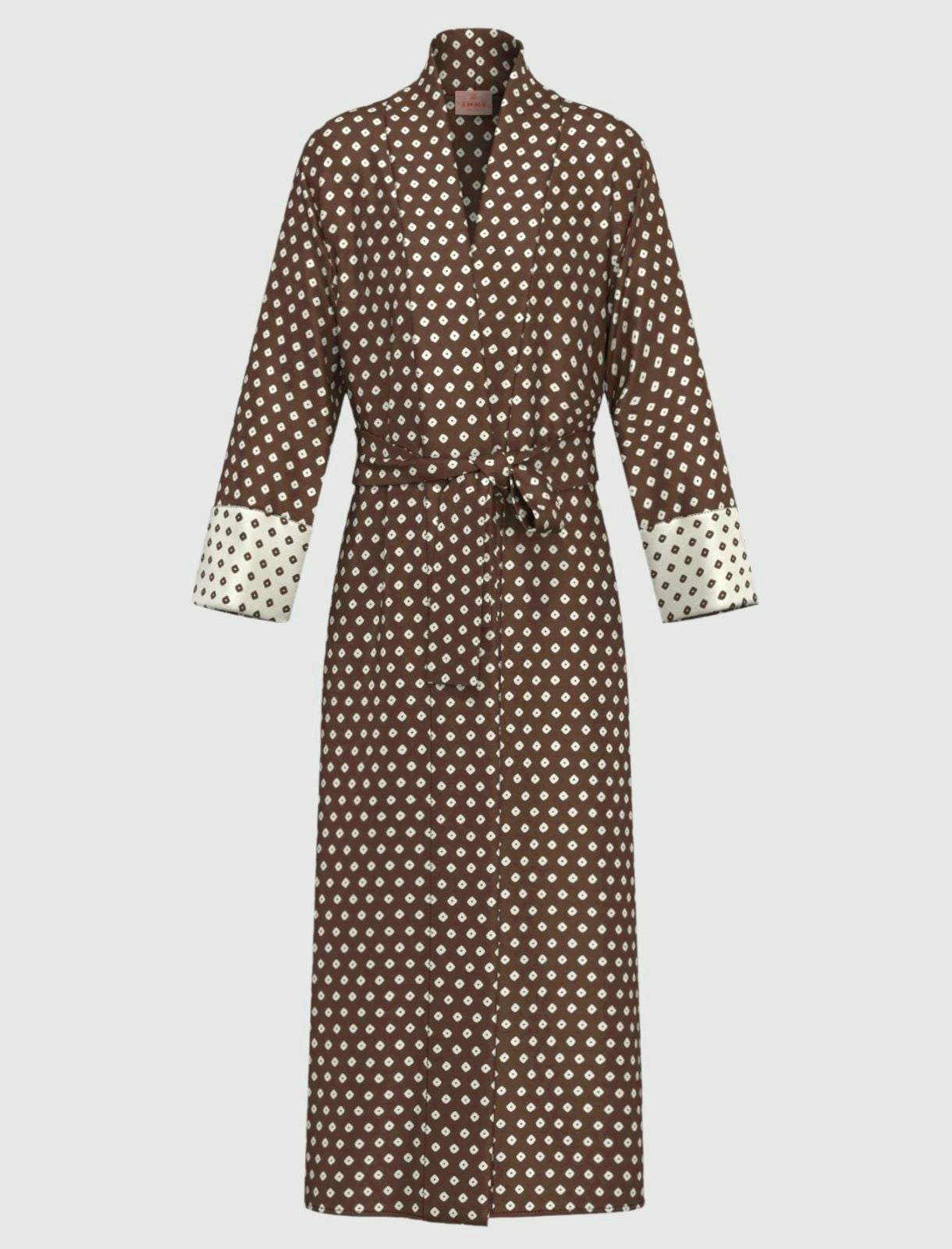 EMME MARELLA kimono donna lungo fantasia EMMACANTO 26151910312 008 MARRONE PANNA donna estate 2026
