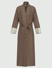 Thumbnail for EMME MARELLA kimono donna lungo fantasia EMMACANTO 26151910312 008 MARRONE PANNA donna estate 2026