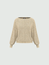 Thumbnail for EMME MARELLA maglione donna lurex scollo barchetta SAVOIA 25253660452 001 ORO inverno 2025