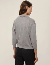 Thumbnail for EMME MARELLA maglione donna leggero polo FAVILLE 2525366161 003 GRIGIO melange inverno 2025