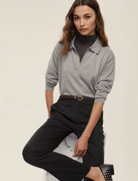 Thumbnail for EMME MARELLA maglione donna leggero polo FAVILLE 2525366161 003 GRIGIO melange inverno 2025