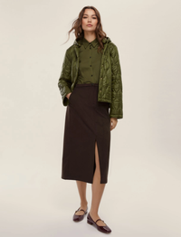 Thumbnail for EMME MARELLA giubbino donna trapuntato ATHOS 25254860312 003 VERDE OLIVA inverno 2025
