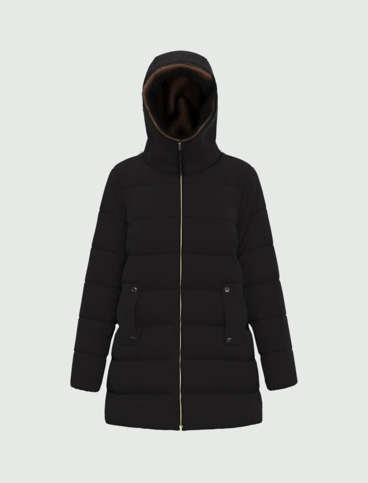 EMME MARELLA giubbotto donna piumino ecopelliccia GEBEL 25254861922 005 NERO inverno 2025