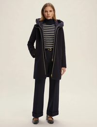 Thumbnail for EMME MARELLA cappotto donna cappuccio panno BACIO 25254960422 013 BLU inverno 2025
