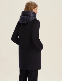 Thumbnail for EMME MARELLA cappotto donna cappuccio panno BACIO 25254960422 013 BLU inverno 2025