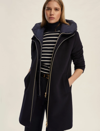 Thumbnail for EMME MARELLA cappotto donna cappuccio panno BACIO 25254960422 013 BLU inverno 2025