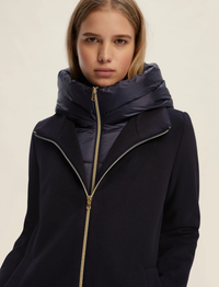 Thumbnail for EMME MARELLA cappotto donna cappuccio panno BACIO 25254960422 013 BLU inverno 2025