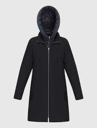 Thumbnail for EMME MARELLA cappotto donna cappuccio panno BACIO 25254960422 013 BLU inverno 2025